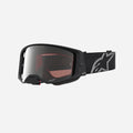 Maschera Alpinestars Supertech Vesta - Nero opaco/Argento/Lente specchiata argento