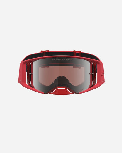 Alpinestars Supertech Vesta Goggles - Red Fluo/Chrome/Mirror Silver