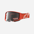 Maschera Alpinestars Supertech Vesta - Arancione/Argento/Lente specchiata argento