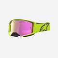 Maschera Alpinestars Supertech Vesta - Giallo fluo/Nero/Lente specchiata rossa