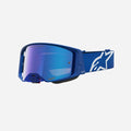 Maschera Alpinestars Supertech Vesta - Blu Blithe/Bianco/Lente specchiata blu