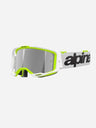 Masques Alpinestars Vision 8 Wordmark - Blanc/Jaune Fluo Miroir Argent