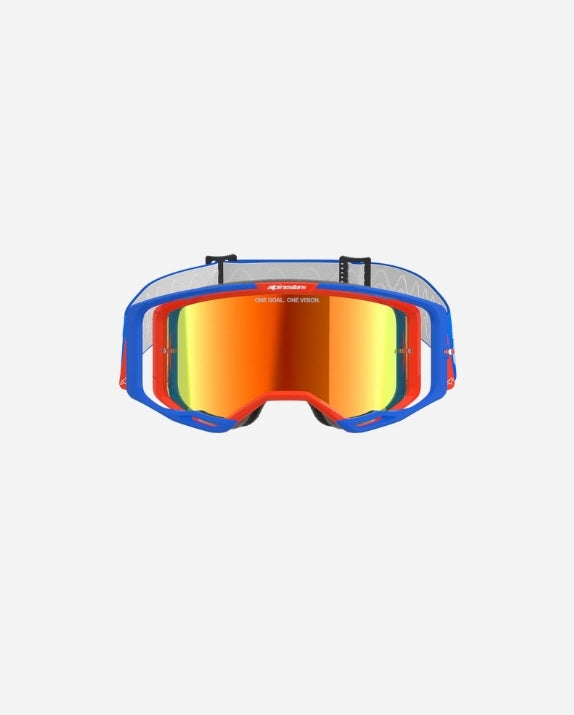 Masques Alpinestars Vision 8 Wordmark - Bleu/Orange