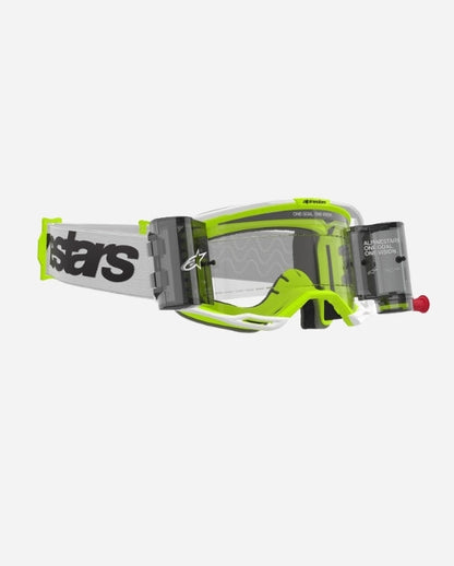 Masques Alpinestars Vision 8 Wordmark - Blanc/Jaune