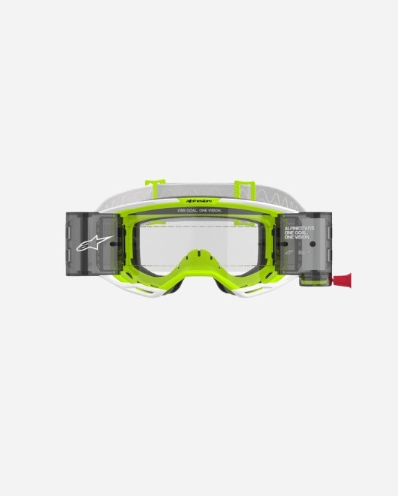 Masques Alpinestars Vision 8 Wordmark - Blanc/Jaune