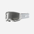 Maschera Alpinestars Vision 8 Amber - Bianco/Argento/Lente specchiata argento