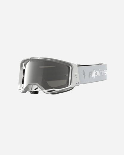 Alpinestars Vision 8 Amber Goggles - White/Silver/Mirror Silver