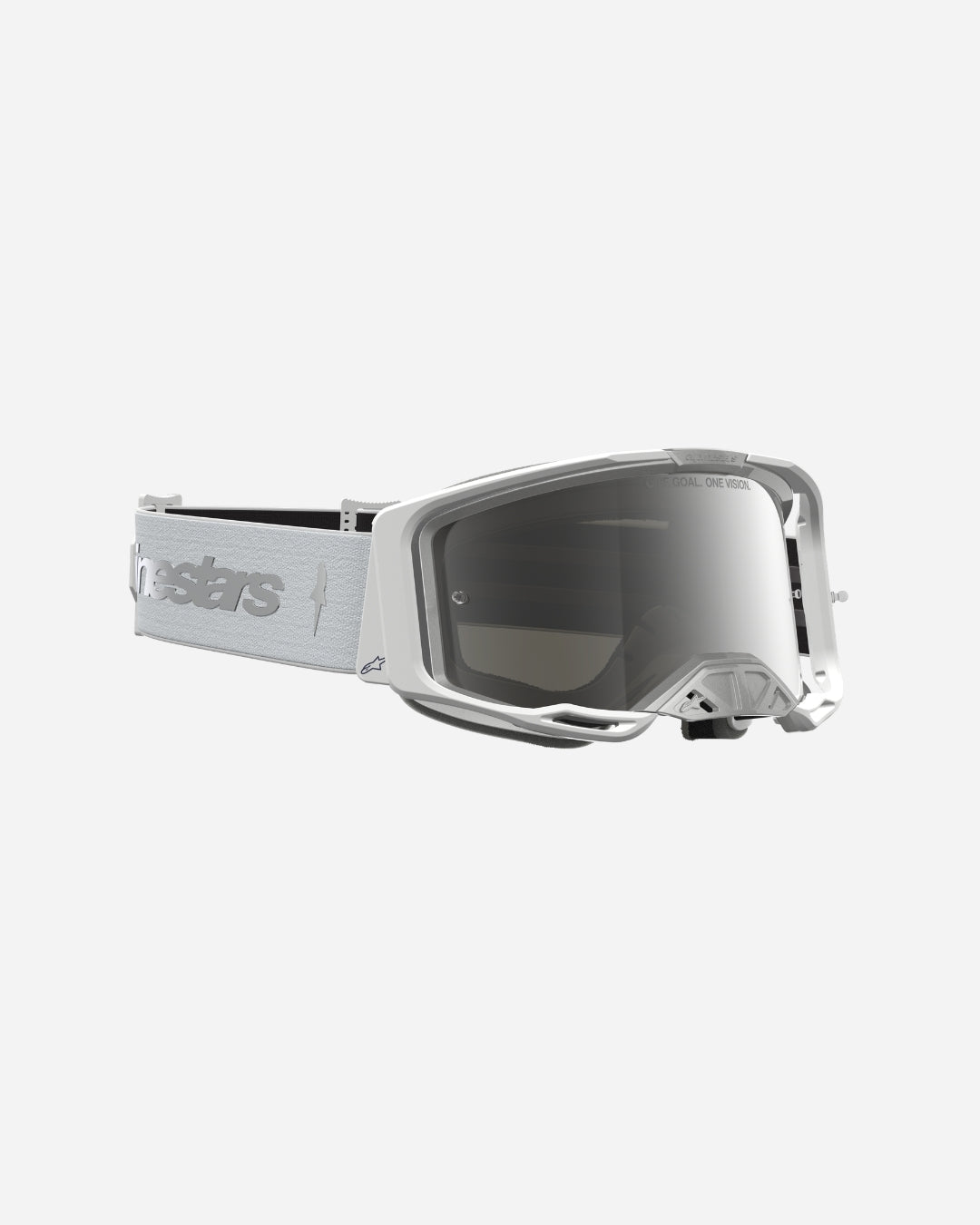 Alpinestars Vision 8 Amber Goggles - White/Silver/Mirror Silver