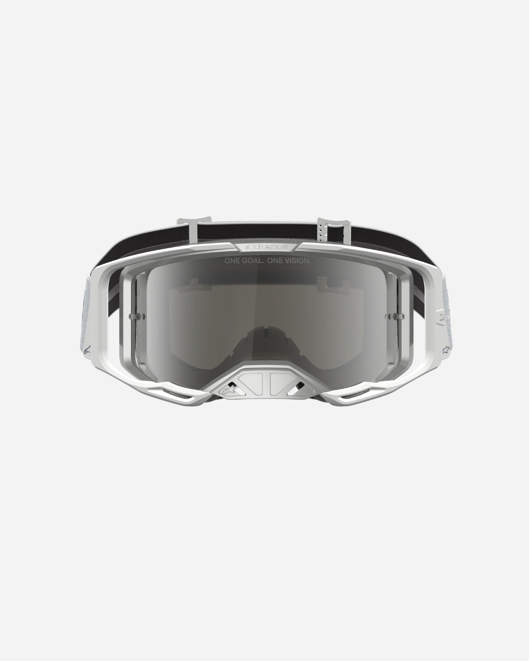 Alpinestars Vision 8 Amber Goggles - White/Silver/Mirror Silver