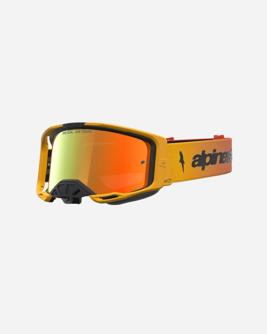 Alpinestars Vision 8 Amber Goggles - Fire Red/Black/Mirror Red