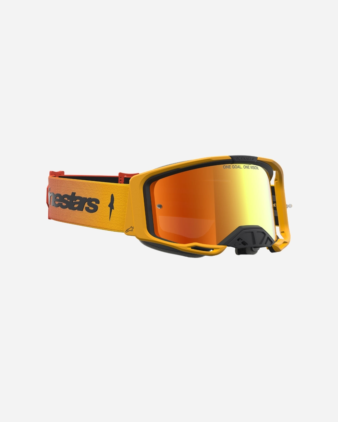 Alpinestars Vision 8 Amber Goggles - Fire Red/Black/Mirror Red