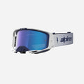 Maschera Alpinestars Vision 8 Amber - Blu navy/Bianco/Lente specchiata blu