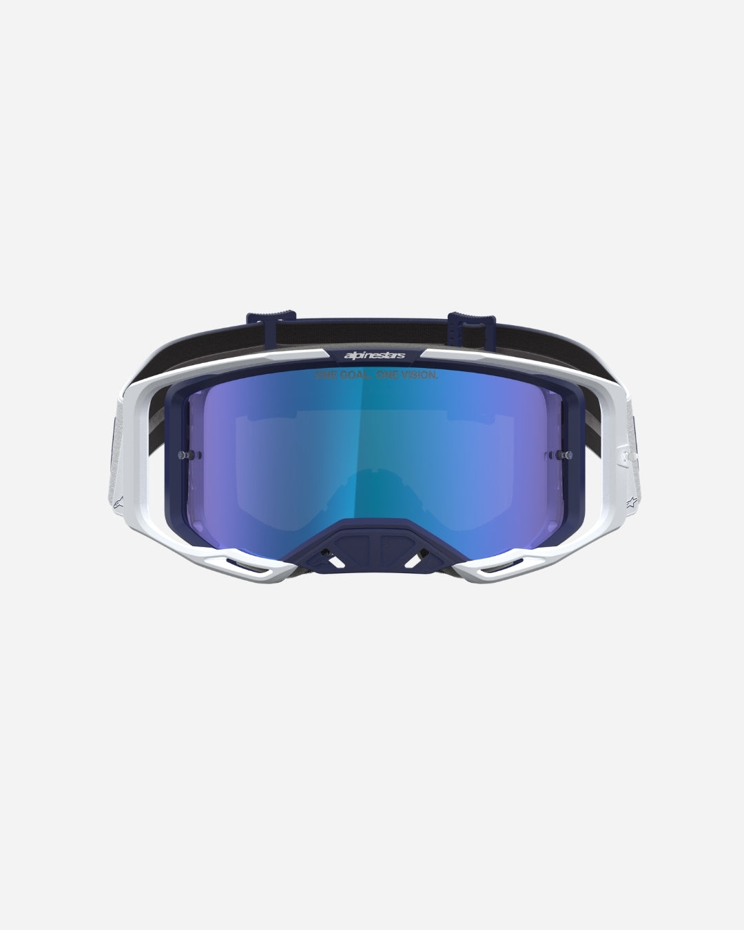 Alpinestars Vision 8 Amber Goggles - Navy/White/Mirror Blue