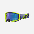 Alpinestars Vision 8 Corps Goggles - Purple/Fluorescent Yellow with Blue Mirror