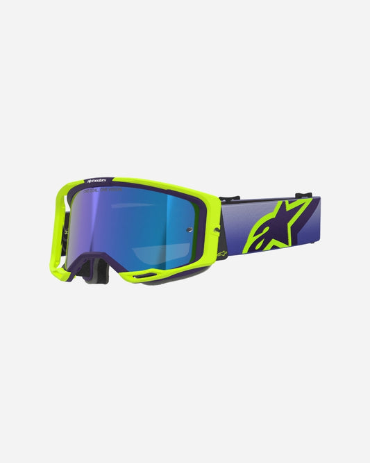 Masques Alpinestars Vision 8 Corp - Violet/Jaune Fluo Miroir Bleu