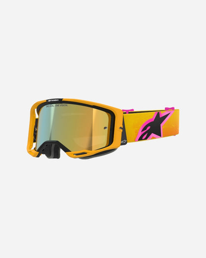 Masques Alpinestars Vision 8 Corp - Orange/Jaune/Rose Miroir Or