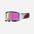 Maschera Alpinestars Vision 8 Maven - Lavanda/Nero/Lente specchiata rosa