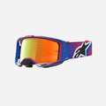 Maschera Alpinestars Vision 8 Maven - Rosso fuoco/Nero/Lente specchiata rossa