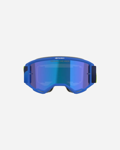 Masques Alpinestars Vision 5 Corp - Bleu/Jaune Fluo Miroir Bleu