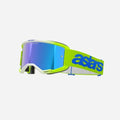 Alpinestars Vision 5 Blaze Crossbrille – Fluoreszierendes Gelb/Blau Spiegelblau