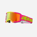 Maschera Alpinestars Vision 5 Wordmark - Rosa fluorescente/Giallo specchio rosso