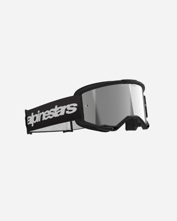 Alpinestars Vision 3 Wordmark Goggles - Black/Silver Mirror