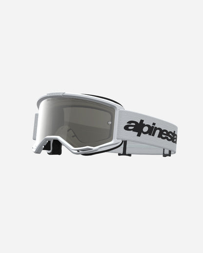Alpinestars Vision 3 Wordmark Goggles - White/Black/Mirror Silver