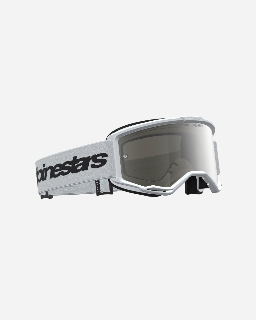 Alpinestars Vision 3 Wordmark Goggles - White/Black/Mirror Silver