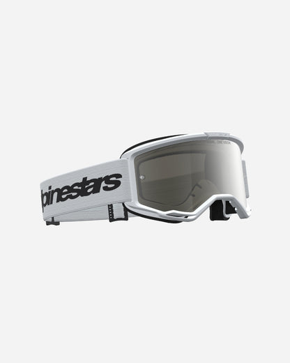 Alpinestars Vision 3 Wordmark Goggles - White/Black/Mirror Silver