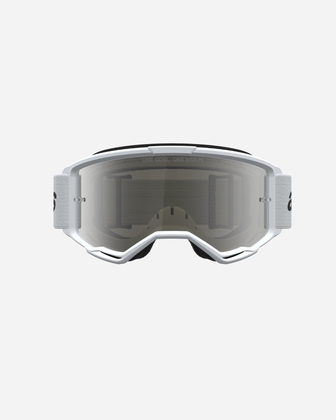Alpinestars Vision 3 Wordmark Goggles - White/Black/Mirror Silver