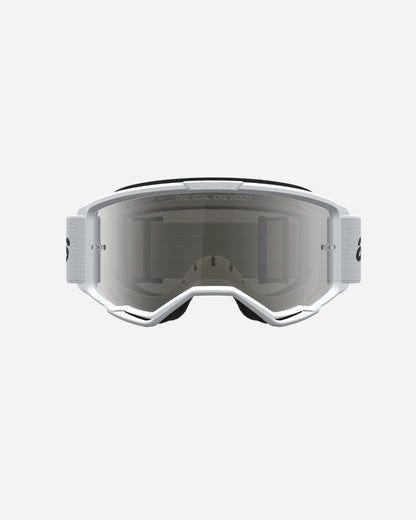 Alpinestars Vision 3 Wordmark Goggles - White/Black/Mirror Silver