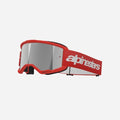 Maschera Alpinestars Vision 3 Wordmark - Specchietto rosso/argento