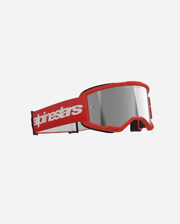 Alpinestars Vision 3 Wordmark Goggles - Red/Silver Mirror