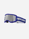 Alpinestars Vision 3 Wordmark Goggles - Blue/Silver Mirror