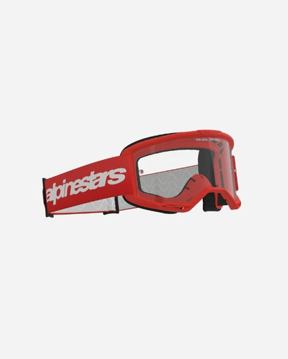 Alpinestars Vision 3 Wordmark Goggles - Red/Clear