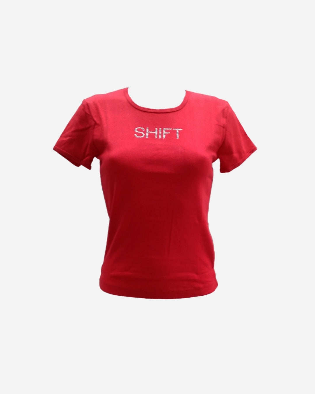 T-shirt Femme Shift Racing Rhinestone - Rouge