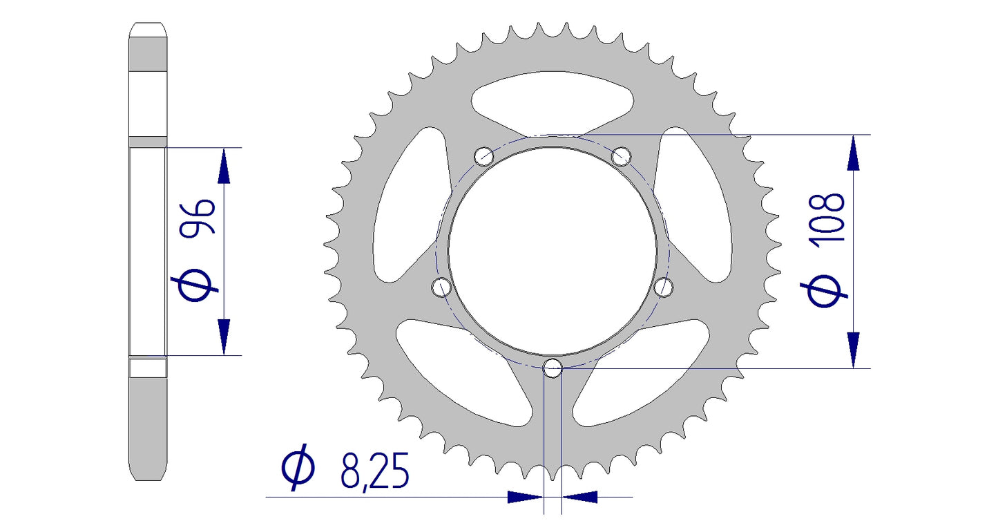 Couronne AFAM 56200 - 51 dents