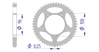 Couronne AFAM 56200 - 51 dents