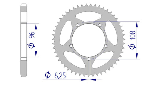 Couronne AFAM 56200 - 51 dents