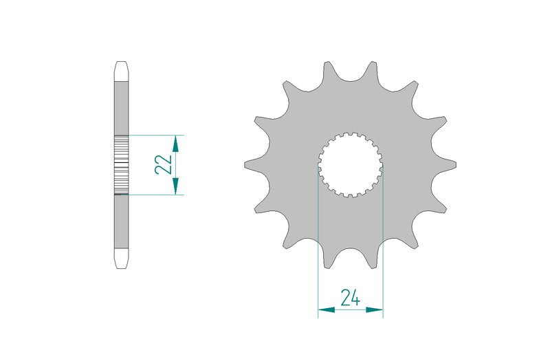 Pignon AFAM 61201 - 14 dents