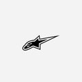 Autocollant Alpinestars - Noir