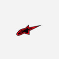 Autocollant Alpinestars - Rouge