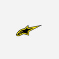 Autocollant Alpinestars - Jaune