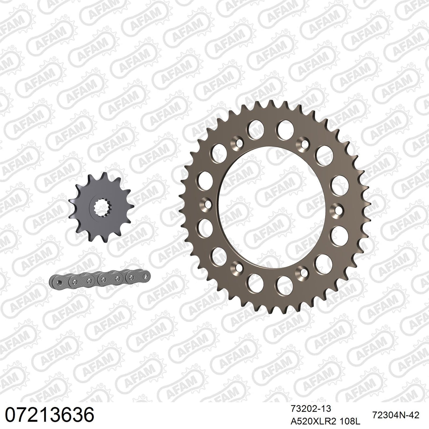 Kit chaîne AFAM KTM Sting / Duke 125 LC2 (1998-1999)