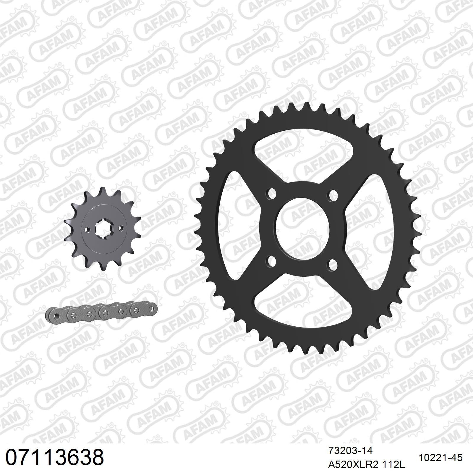 Kit chaîne AFAM KTM Duke 125 4T (2011-2013)