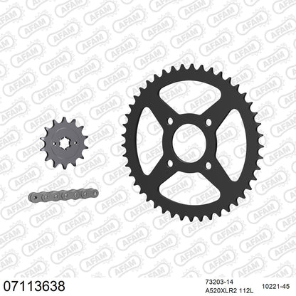 Kit chaîne AFAM KTM Duke 125 4T (2011-2013)