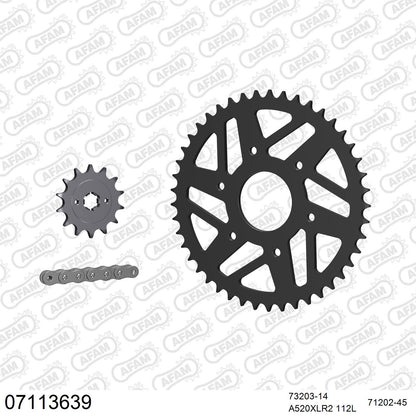 Kit chaîne AFAM KTM Duke 125 4T (2014-2021)