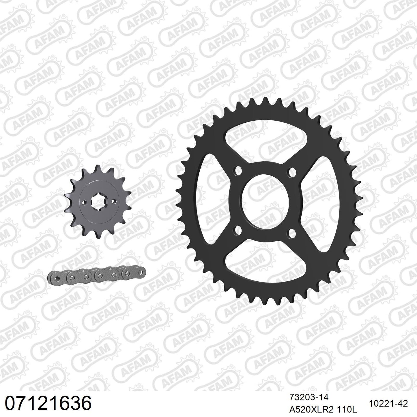 Kit chaîne AFAM KTM Duke 200 (2012-2013)