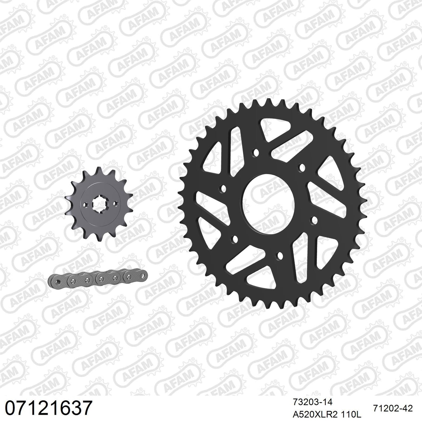 Kit chaîne AFAM KTM Duke 200 (2014-2020)