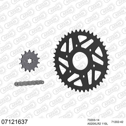 Kit chaîne AFAM KTM Duke 200 (2014-2020)